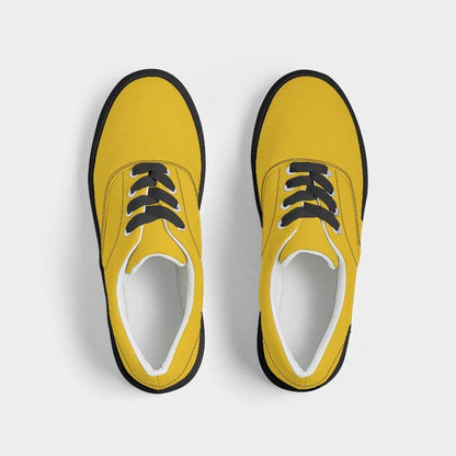 Yellow Gold Men's Canvas Sneakers (Y-BR-ME) - Top