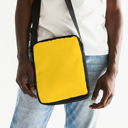 Yellow Gold Messenger Pouch (Y-BR-ME) - Man Front CloseUp
