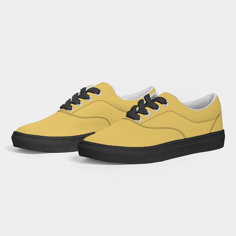 Yellow Men's Canvas Sneakers (Y-CL-LI) - Side 3