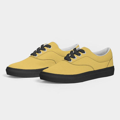 Yellow Men's Canvas Sneakers (Y-CL-LI) - Side 3