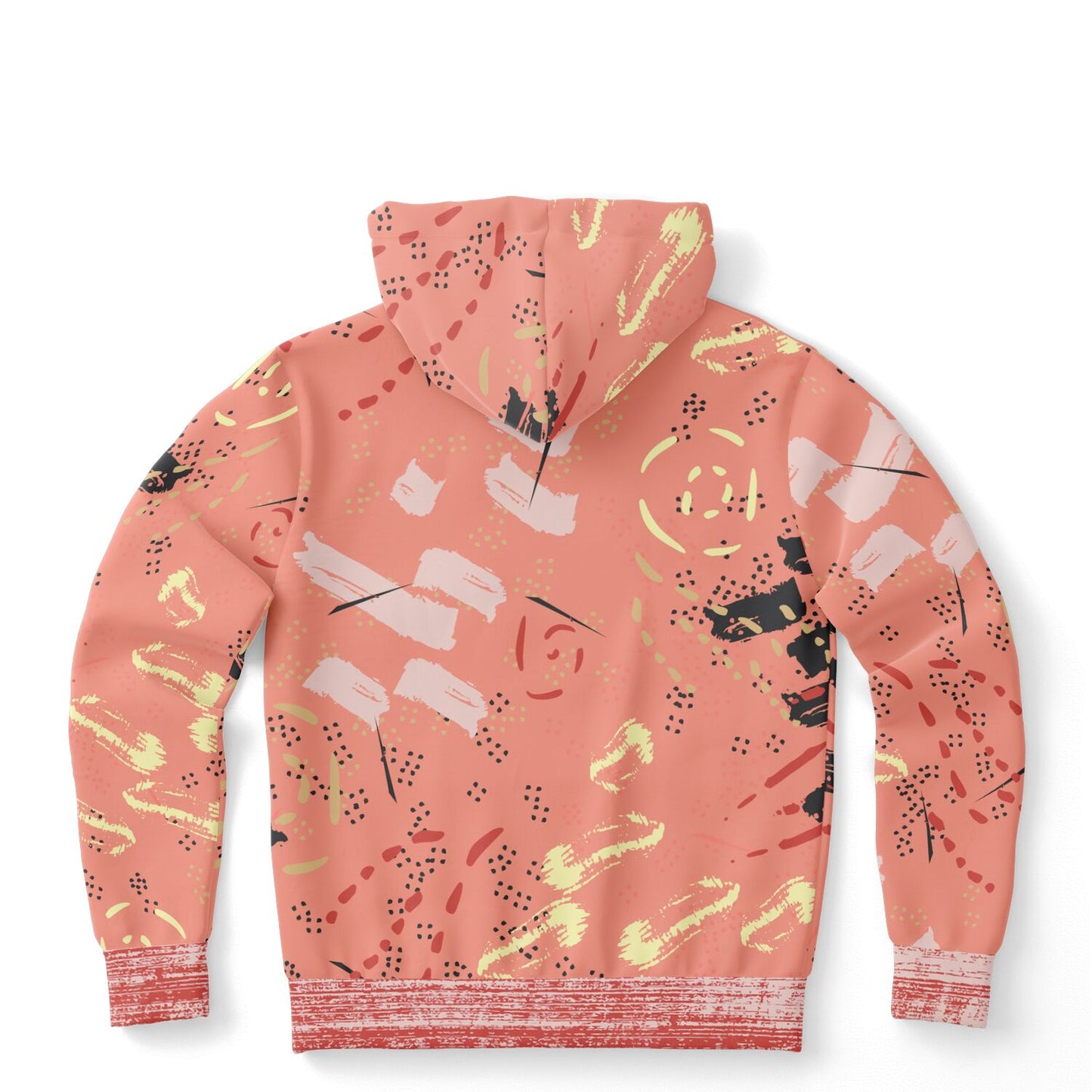 Abstract Salmon Hand Drawn Memphis Unisex Hoodie with PLUS size