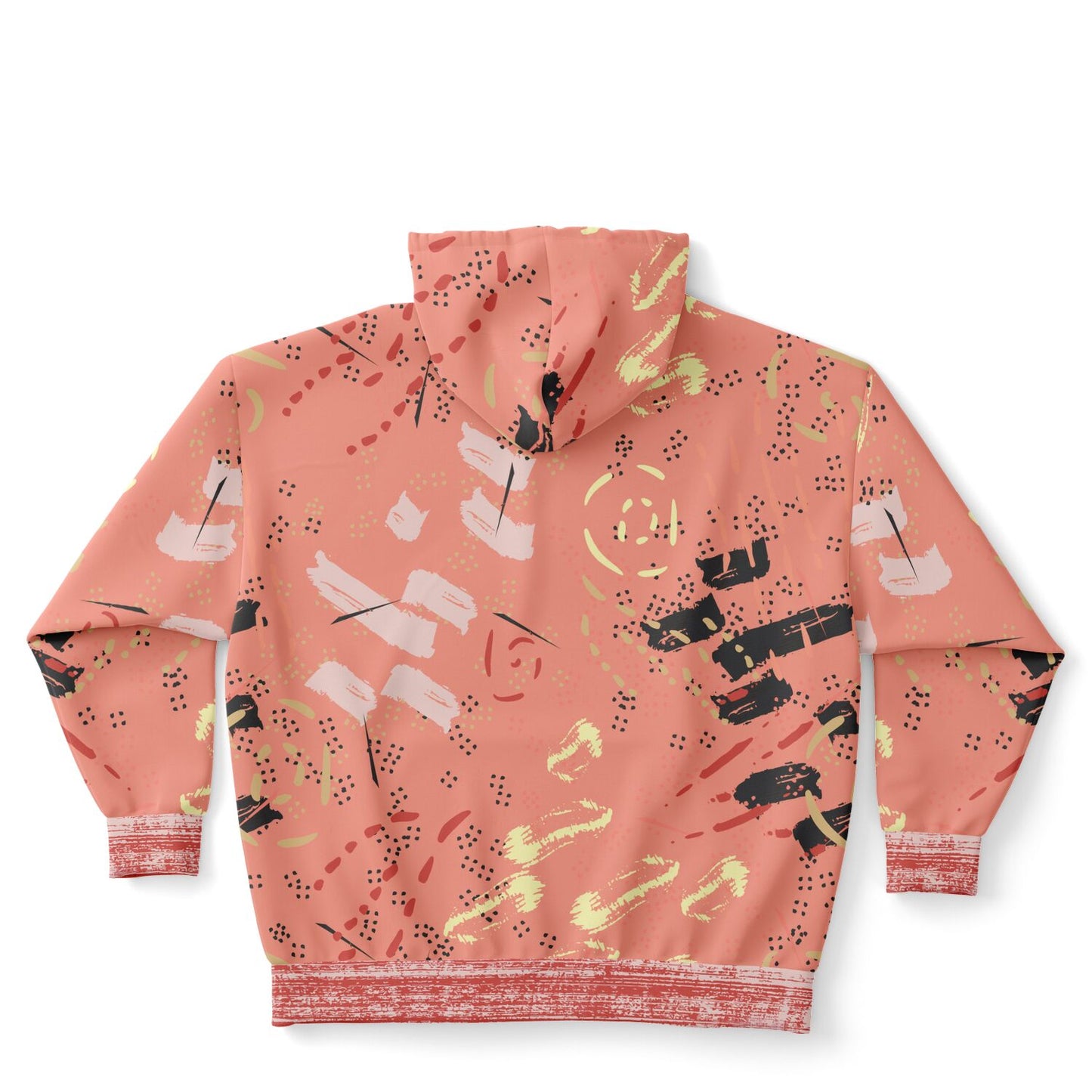 Abstract Salmon Hand Drawn Memphis Unisex Hoodie with PLUS size