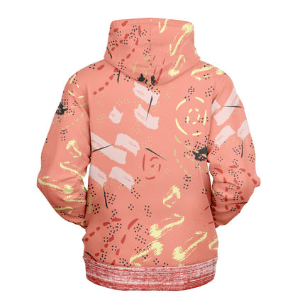 Abstract Salmon Hand Drawn Memphis Unisex Hoodie with PLUS size