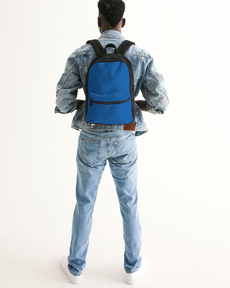 Bright Blue Canvas Backpack C100M75Y0K0 - Man Back