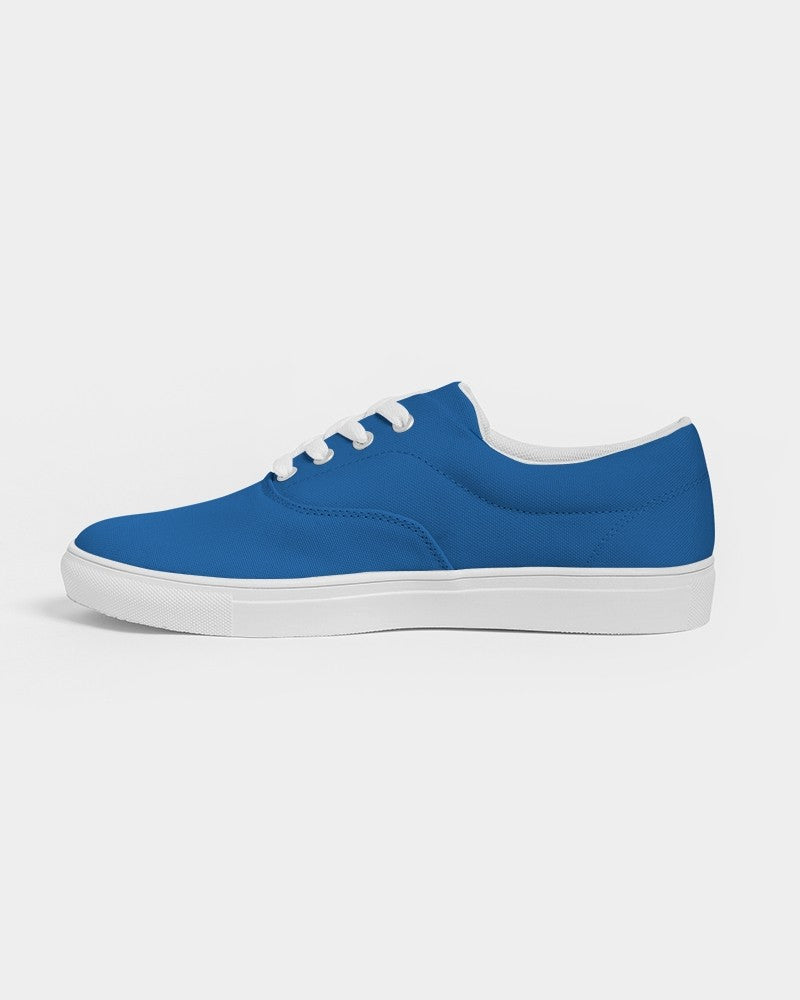 Bright Blue Canvas Sneakers C100M75Y0K0 - Side 1