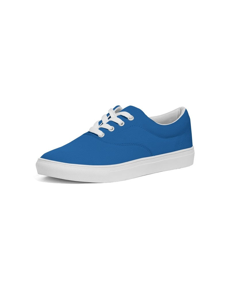 Bright Blue Canvas Sneakers C100M75Y0K0 - Side 2