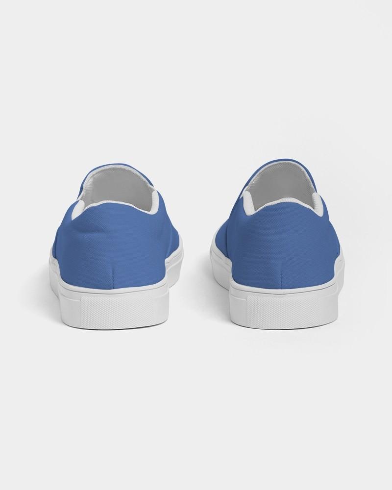 Bright Blue Men's Slip-On Canvas Sneakers C80M60Y0K0 - Back