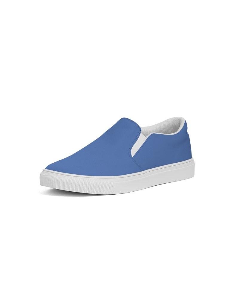 Bright Blue Men's Slip-On Canvas Sneakers C80M60Y0K0 - Side 2