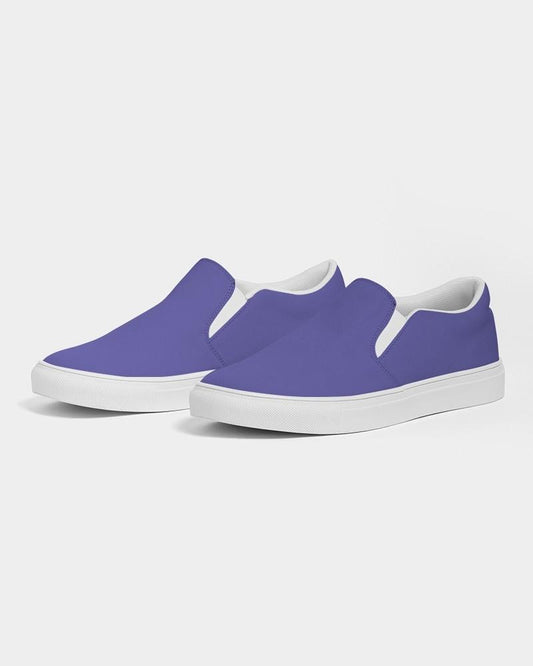 Bright Blue Men's Slip-On Canvas Sneakers C80M80Y0K0 - Side 3