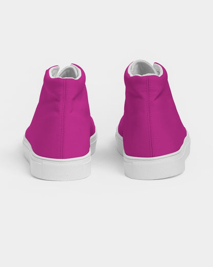 Bright Cool Magenta High-Top Canvas Sneakers C12M100Y0K0 - Back