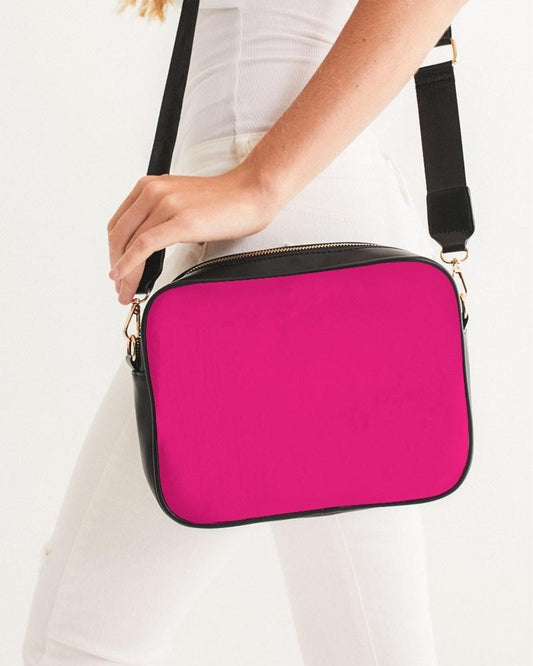 Bright Cool Pink Crossbody Bag C0M100Y25K0 - Woman Side CloseUp