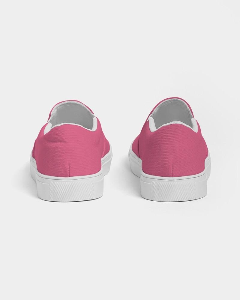 Bright Cool Pink Men's Slip-On Canvas Sneakers C0M80Y20K0 - Back