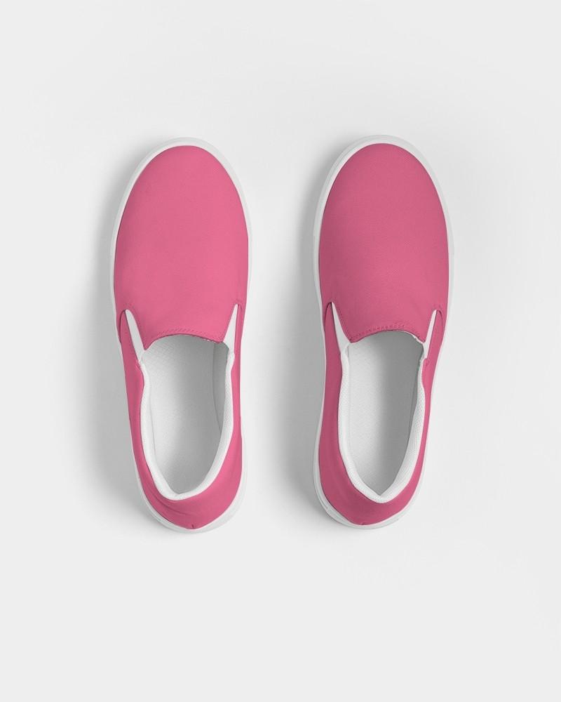 Bright Cool Pink Men's Slip-On Canvas Sneakers C0M80Y20K0 - Top