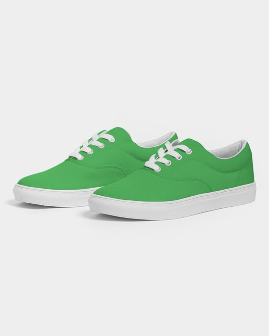 Bright Green Canvas Sneakers C75M0Y100K0 - Side 3