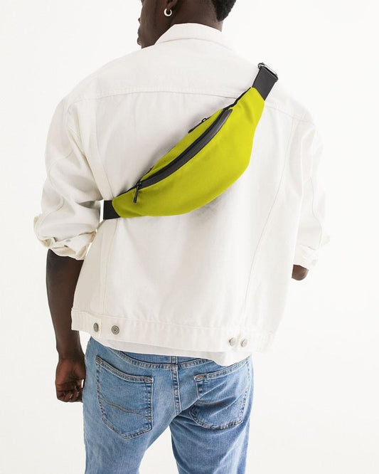 Bright Green Yellow Belt Bag C12M0Y100K0 - Man Back