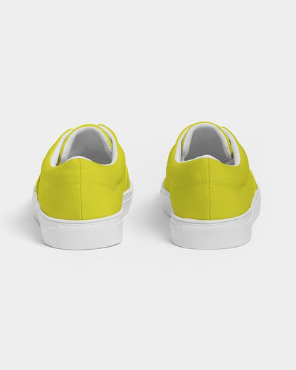 Bright Green Yellow Canvas Sneakers C12M0Y100K0 - Back