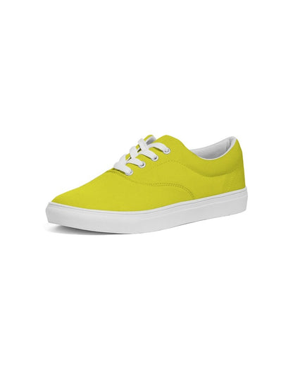 Bright Green Yellow Canvas Sneakers C12M0Y100K0 - Side 2