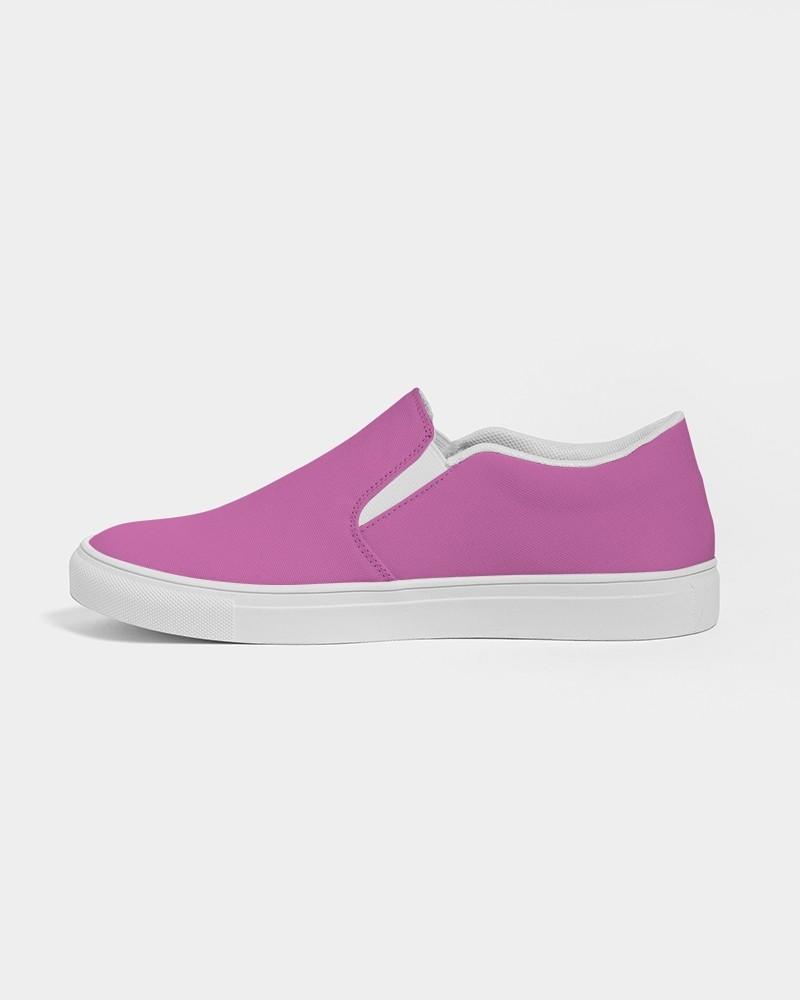 Bright Magenta Purple Men's Slip-On Canvas Sneakers C20M80Y0K0 - Side 1