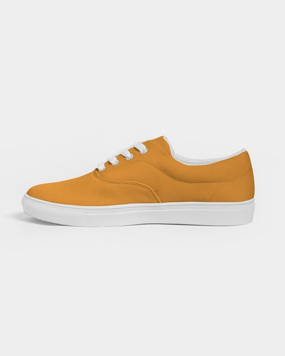 Bright Orange Canvas Sneakers C0M50Y100K0 - Side 1