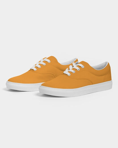 Bright Orange Canvas Sneakers C0M50Y100K0 - Side 3