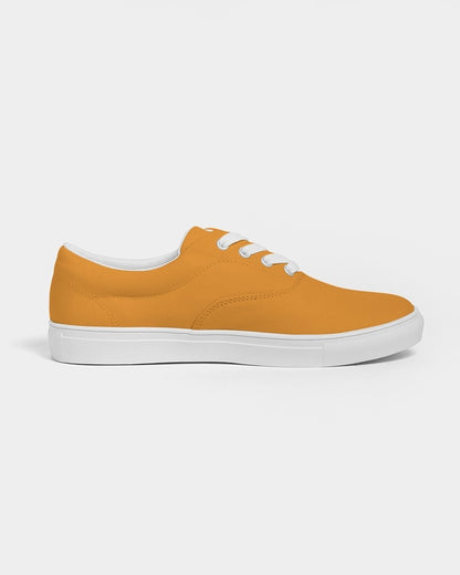 Bright Orange Canvas Sneakers C0M50Y100K0 - Side 4