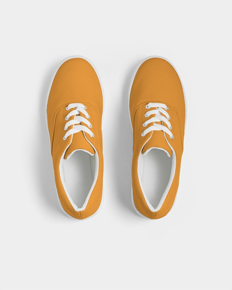 Bright Orange Canvas Sneakers C0M50Y100K0 - Top