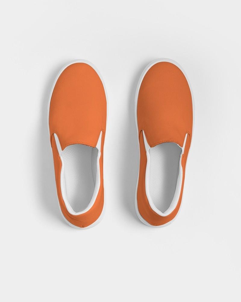 Bright Orange Women's Slip-On Canvas Sneakers C0M75Y100K0 - Top