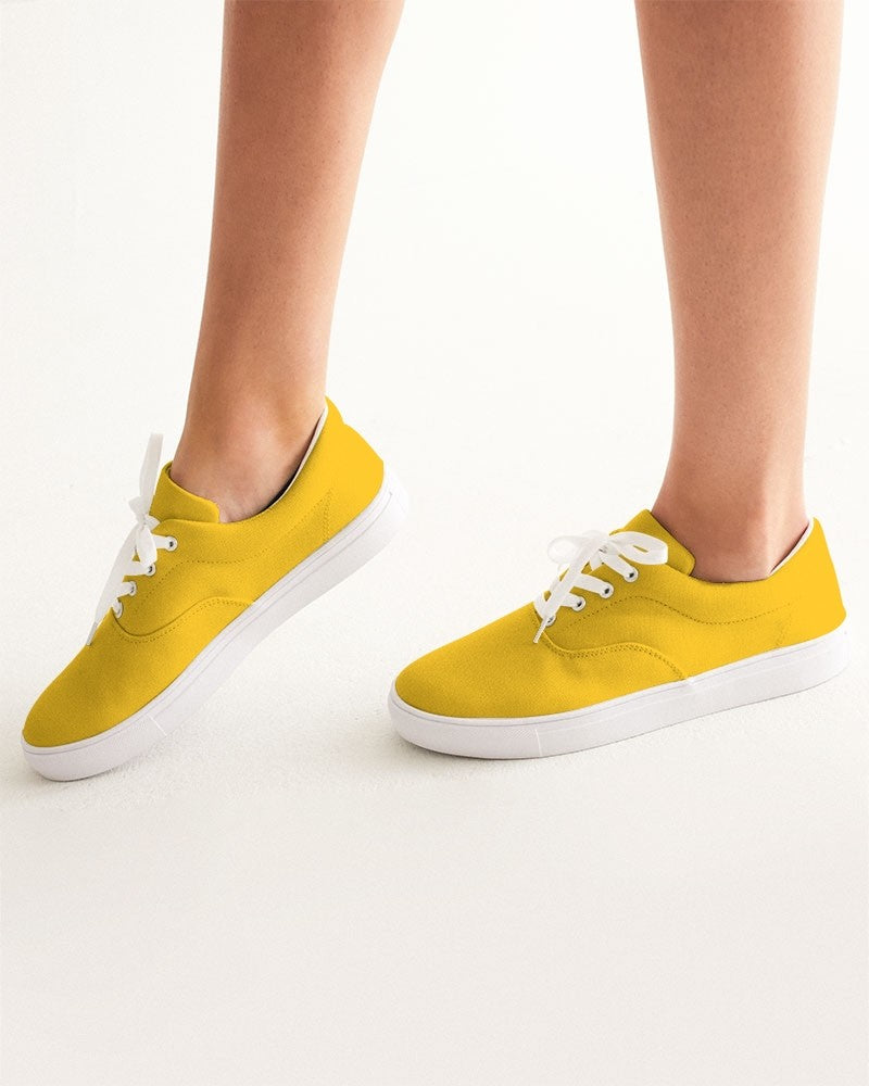 Bright Orange Yellow Canvas Sneakers C0M25Y100K0 - Woman CloseUp