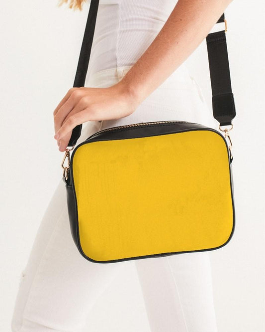 Bright Orange Yellow Crossbody Bag C0M25Y100K0 - Woman Side CloseUp