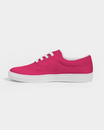 Bright Pink Canvas Sneakers C0M100Y50K0 - Side 1