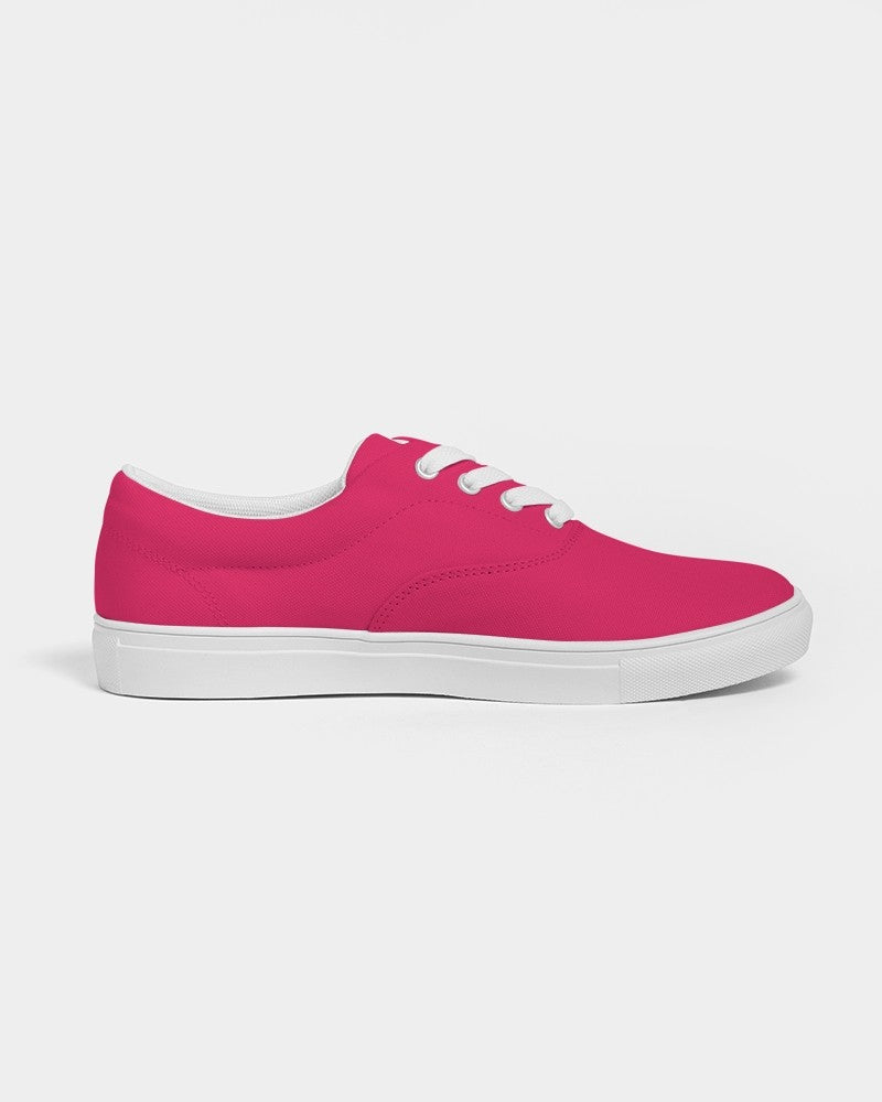 Bright Pink Canvas Sneakers C0M100Y50K0 - Side 4