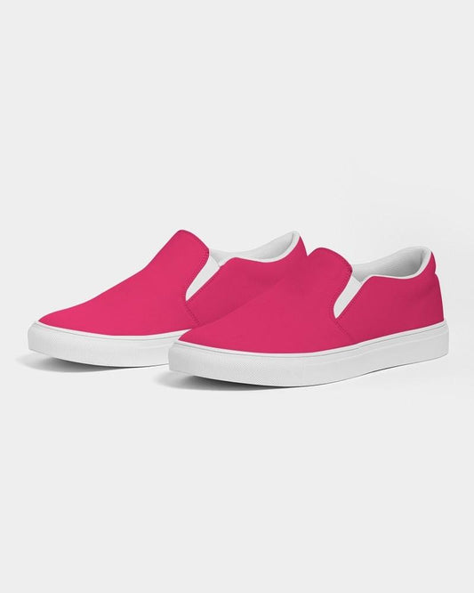 Bright Pink Men's Slip-On Canvas Sneakers C0M100Y50K0 - Side 3