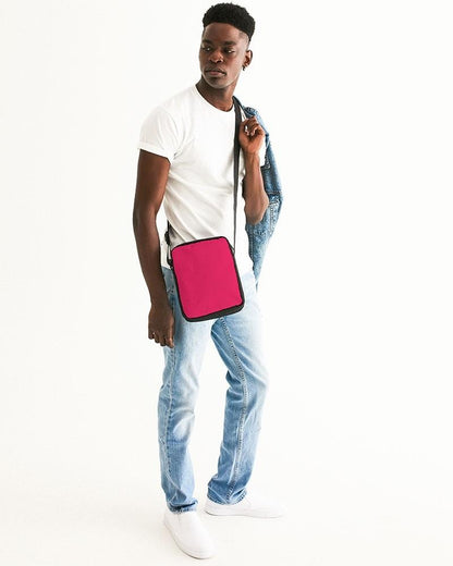 Bright Pink Messenger Pouch C0M100Y50K0 - Man Side