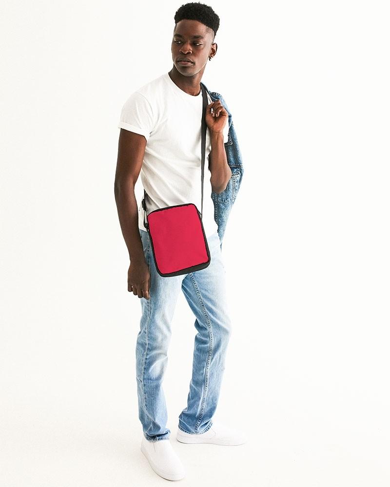 Bright Pink Red Messenger Pouch C0M100Y75K0 - Man Side