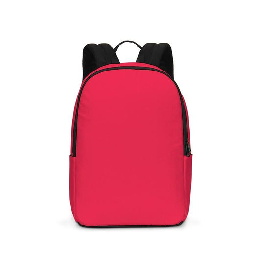 Bright Pink Red Waterproof Backpack C0M100Y75K0 - Backpack