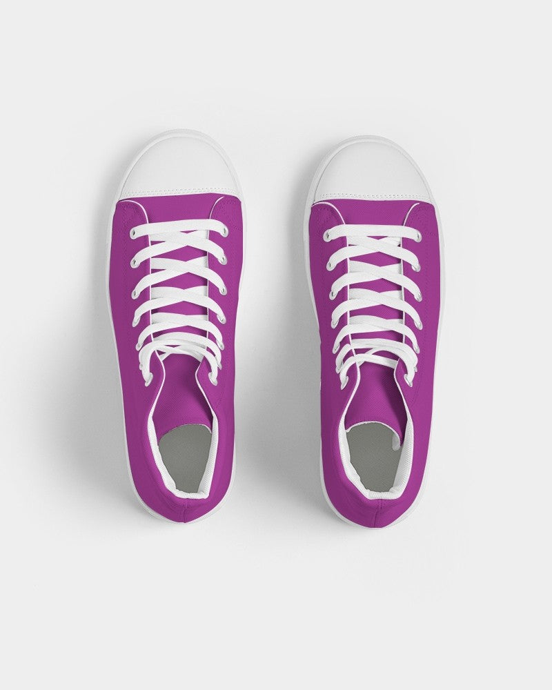 Bright Purple High-Top Canvas Sneakers C38M100Y0K0 - Top