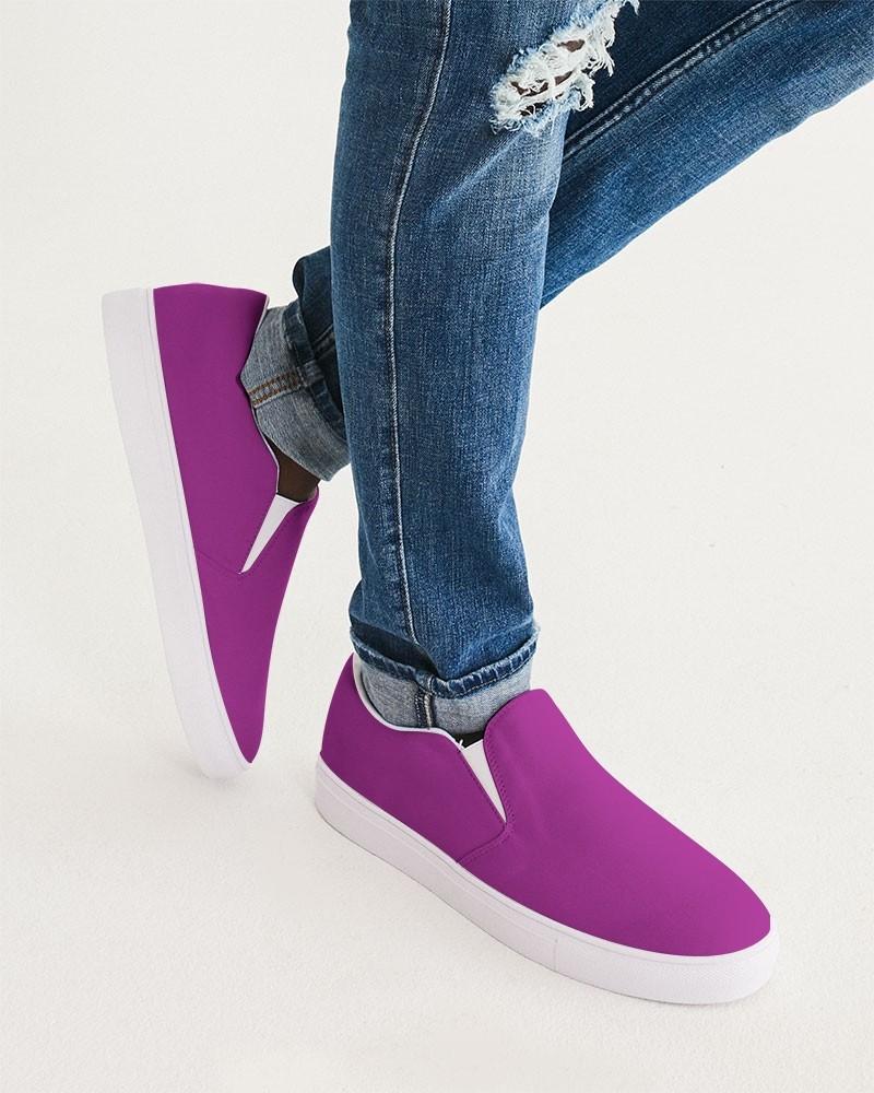 Bright Purple Men's Slip-On Canvas Sneakers C38M100Y0K0 - Man CloseUp