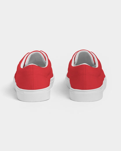 Bright Red Canvas Sneakers C0M100Y100K0 - Back