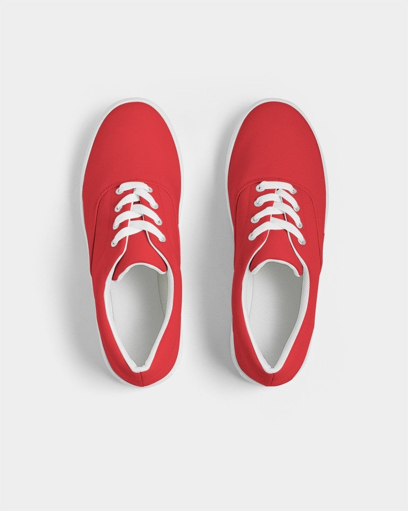 Bright Red Canvas Sneakers C0M100Y100K0 - Top