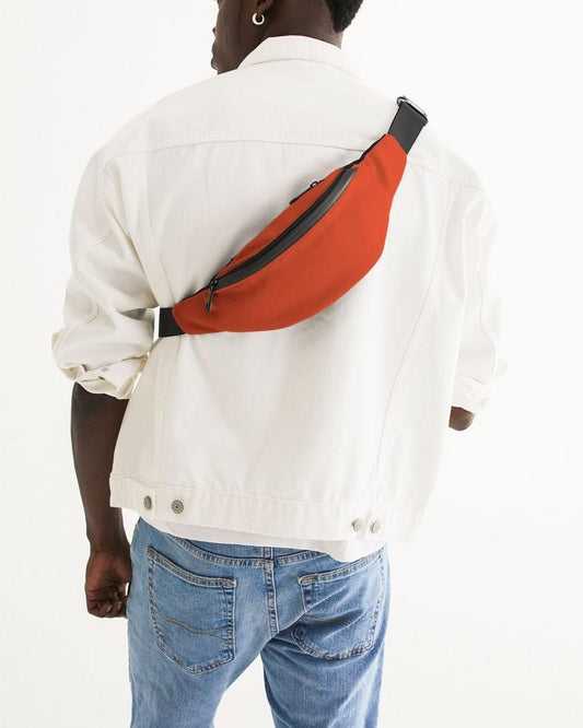 Bright Red Orange Belt Bag C0M88Y100K0 - Man Back