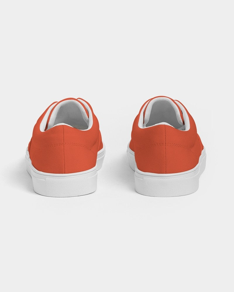 Bright Red Orange Canvas Sneakers C0M88Y100K0 - Back