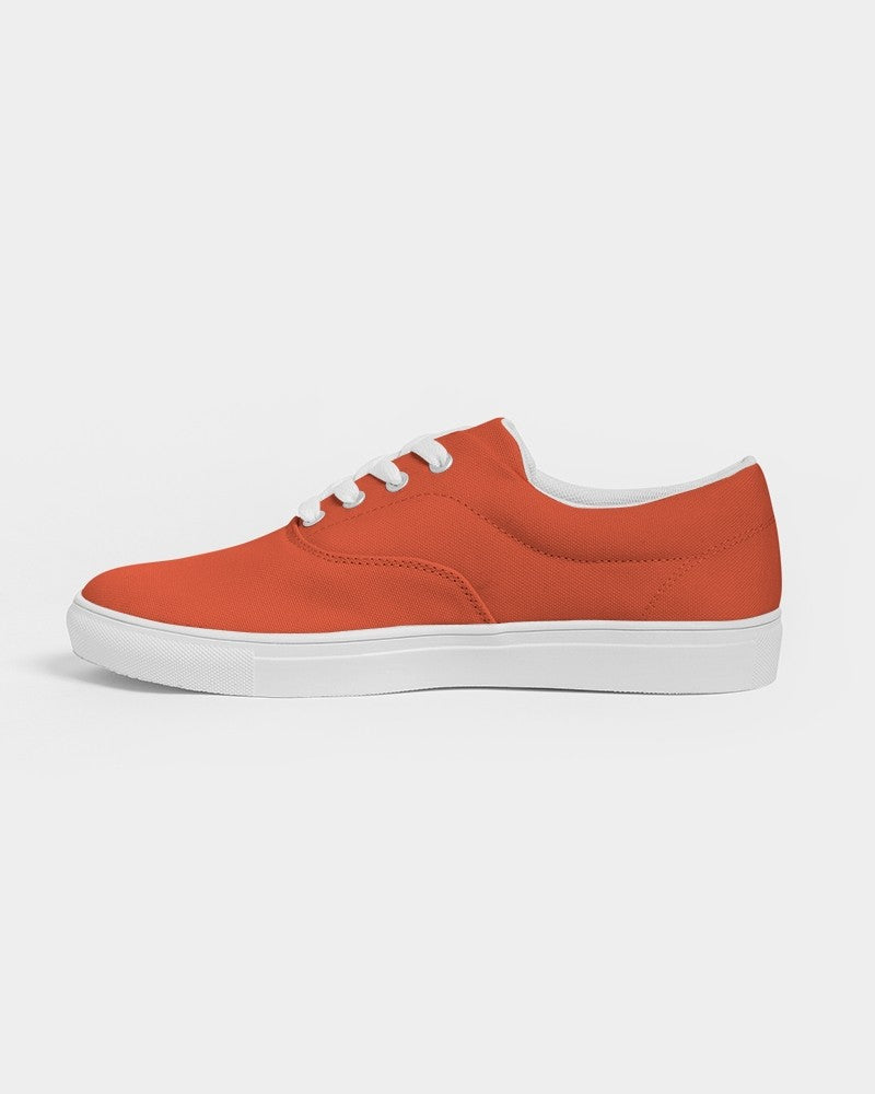 Bright Red Orange Canvas Sneakers C0M88Y100K0 - Side 1