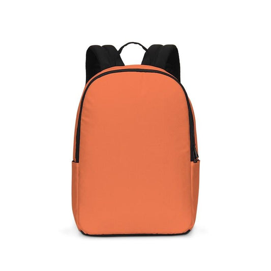 Bright Red Orange Waterproof Backpack C0M70Y80K0 - Backpack