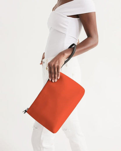 Bright Red Orange Zip Pouch C0M88Y100K0 - Woman Side Holding
