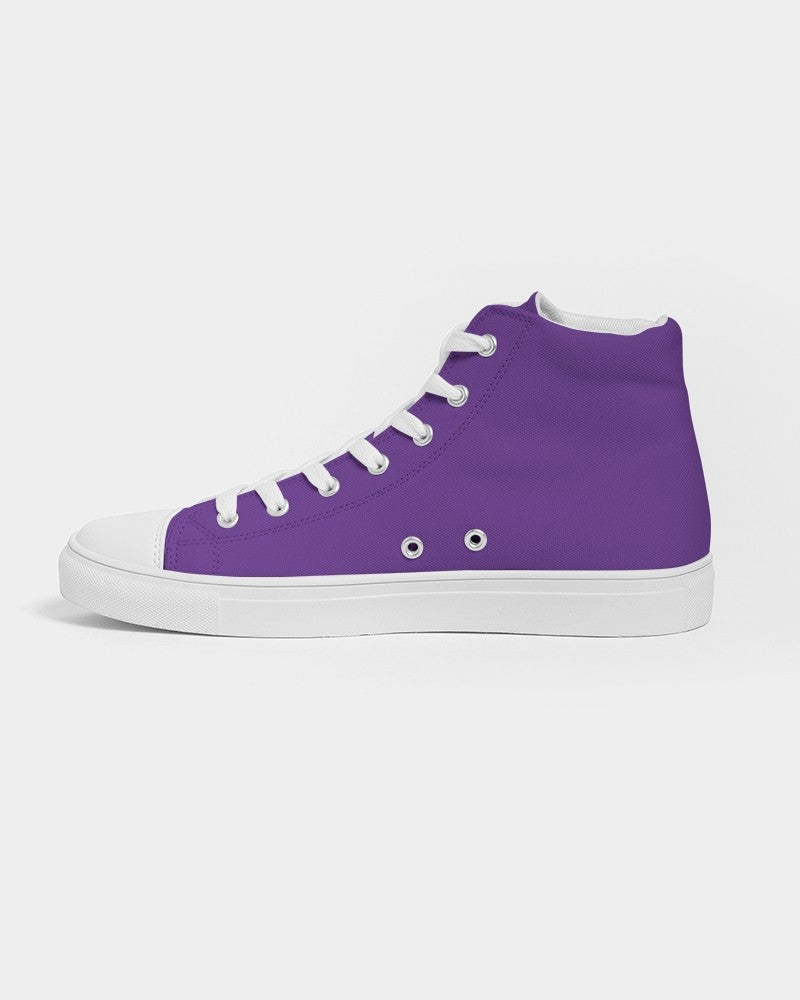 Bright Violet High-Top Canvas Sneakers C75M100Y0K0 - Side 1