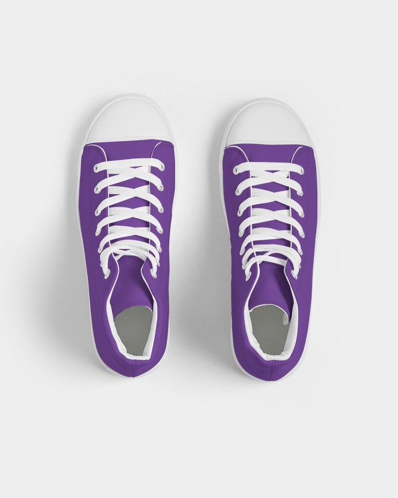 Bright Violet High-Top Canvas Sneakers C75M100Y0K0 - Top