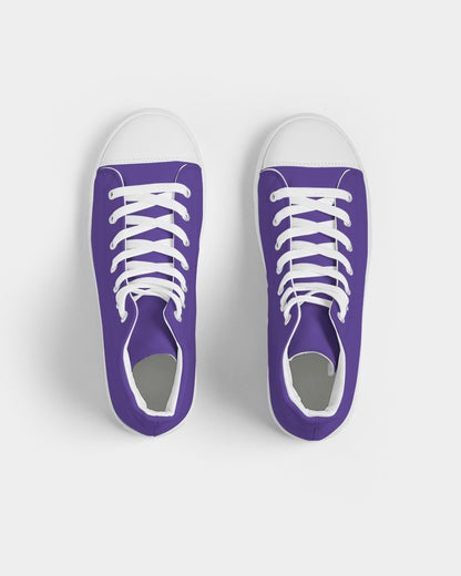 Bright Violet High-Top Canvas Sneakers C88M100Y0K0 - Top