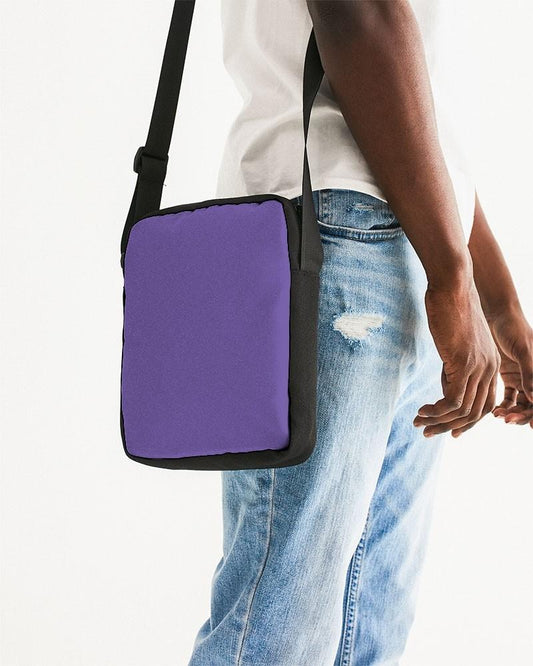 Bright Violet Messenger Pouch C70M80Y0K0 - Man Side CloseUp