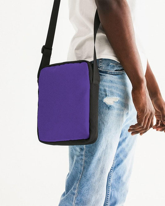 Bright Violet Messenger Pouch C88M100Y0K0 - Man Side CloseUp