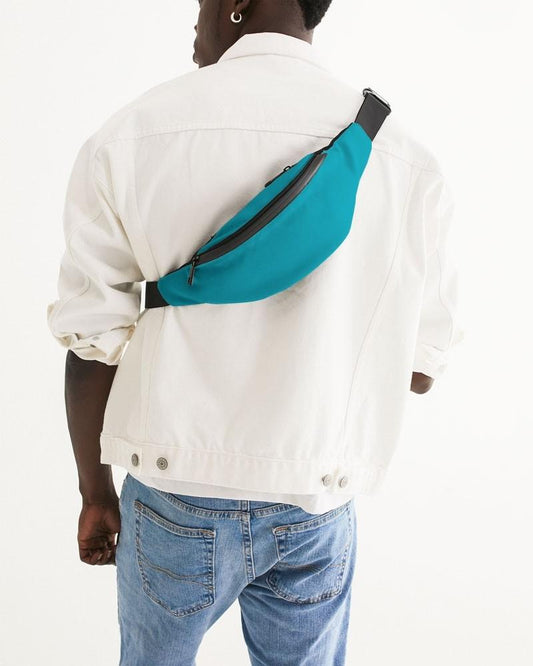 Bright Warm Cyan Belt Bag C100M0Y25K0 - Man Back